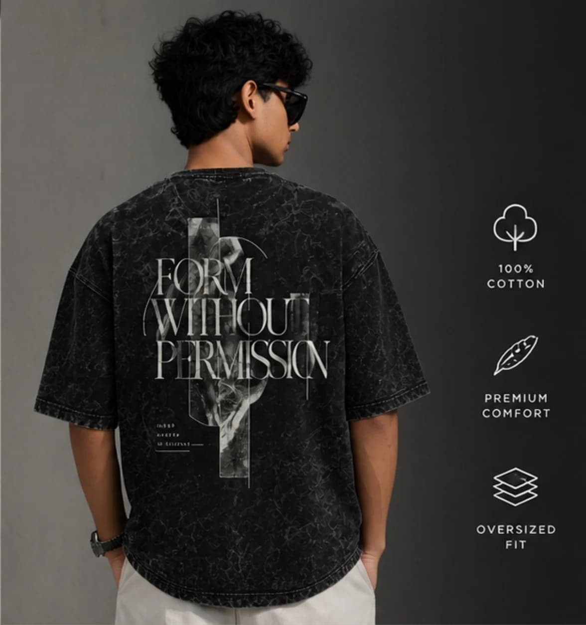 Form Without Permission — Acid-Wash Tee — product photograph 2